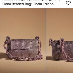 Anthropologie Fiona Beaded Bag - Chain Edition in Metallic